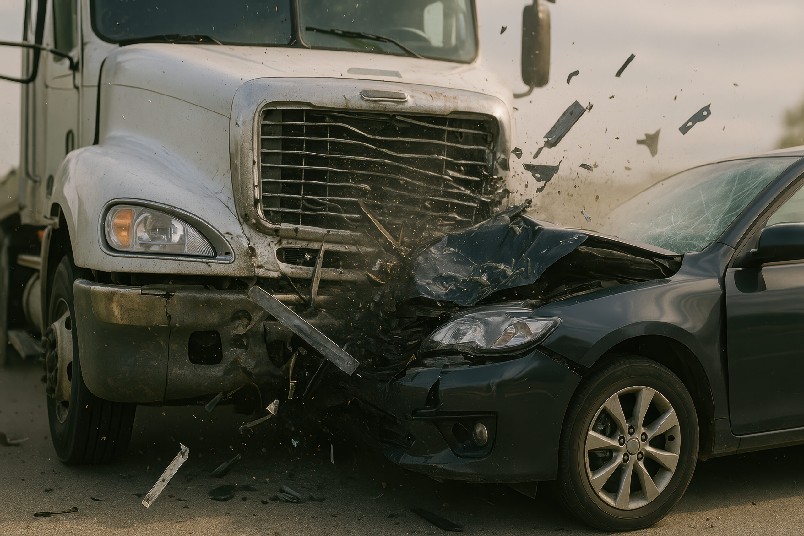 18-wheeler truck accident on a Louisiana highway
